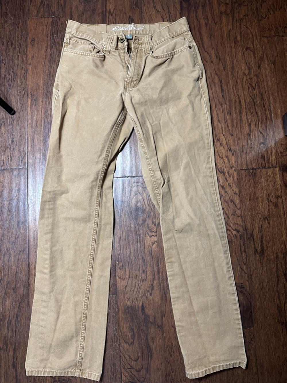 Eddie Bauer Tan Workwear Straight-Leg Pants